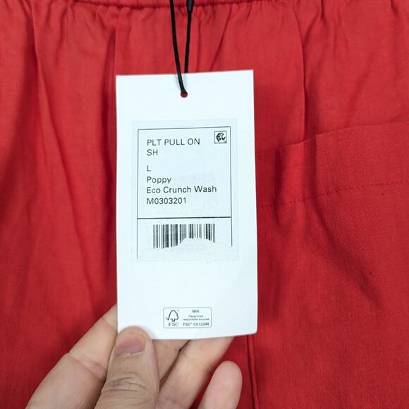 NWT Theory Poppy Stretch Linen Pleated Pull-On Shorts Size L - Picture 7 of 9